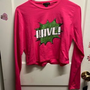 Dolls kill club exX size extra-large long sleeve crop top